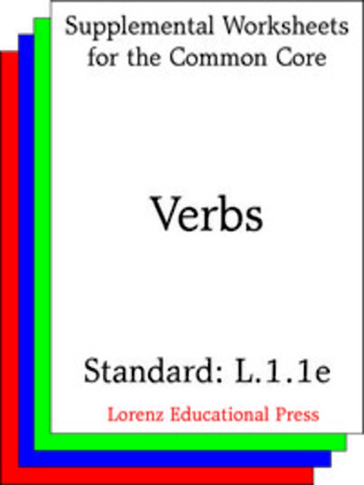 Cover image for CCSS L.1.1e Verbs